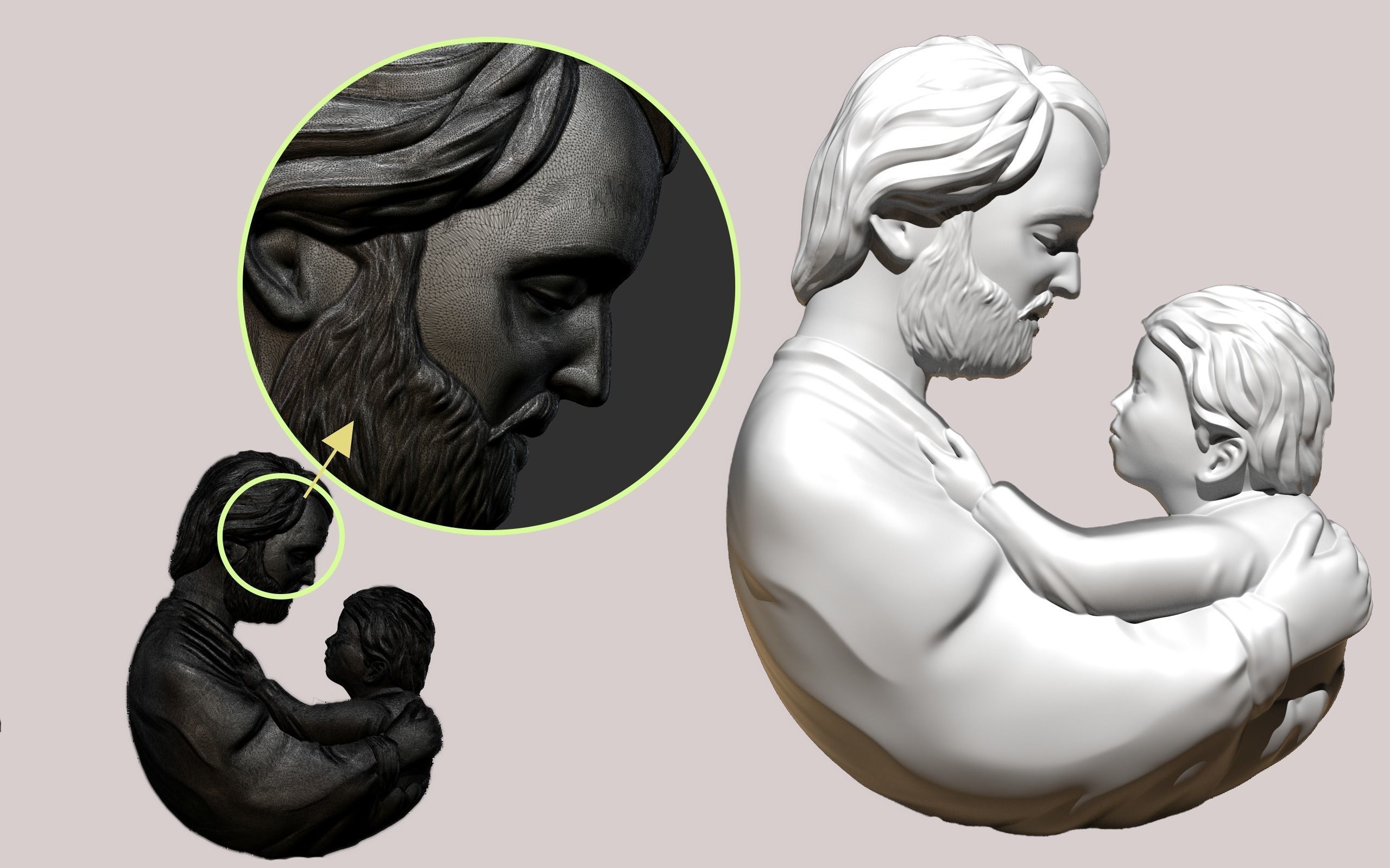Bas-Relief Sculpture 3D print model_1