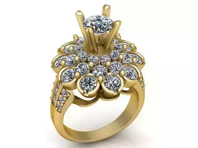 Diamond Ring Jewellery for Women 3D print model 3D print model