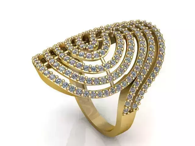 Diamond Ring Jewellery for Women 3D print model 3D print model