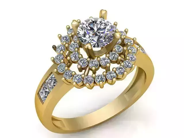 Diamond Ring Jewellery for Women 3D print model 3D print model