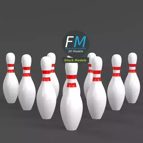 Bowling pins 3D model