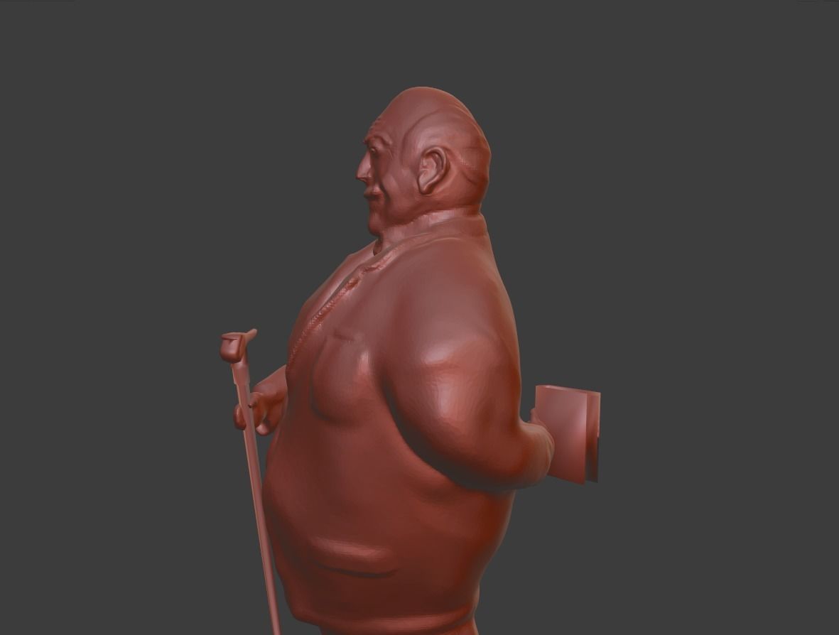 Hercule Poirot Clay Model 3d Print Model David Suchet 3D print model_1
