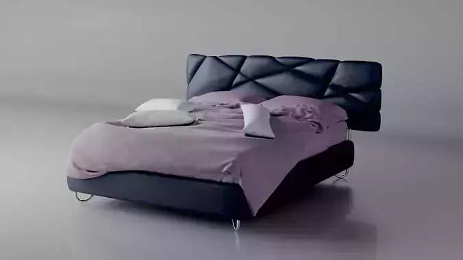 realistic bed design and render