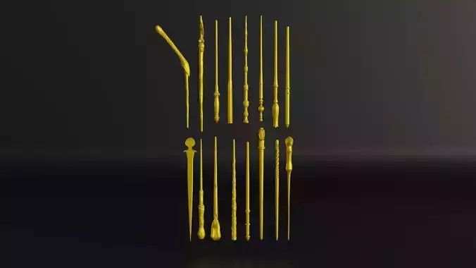 Harry Potter Wand Collection Full Series 16 Wand  3D print model