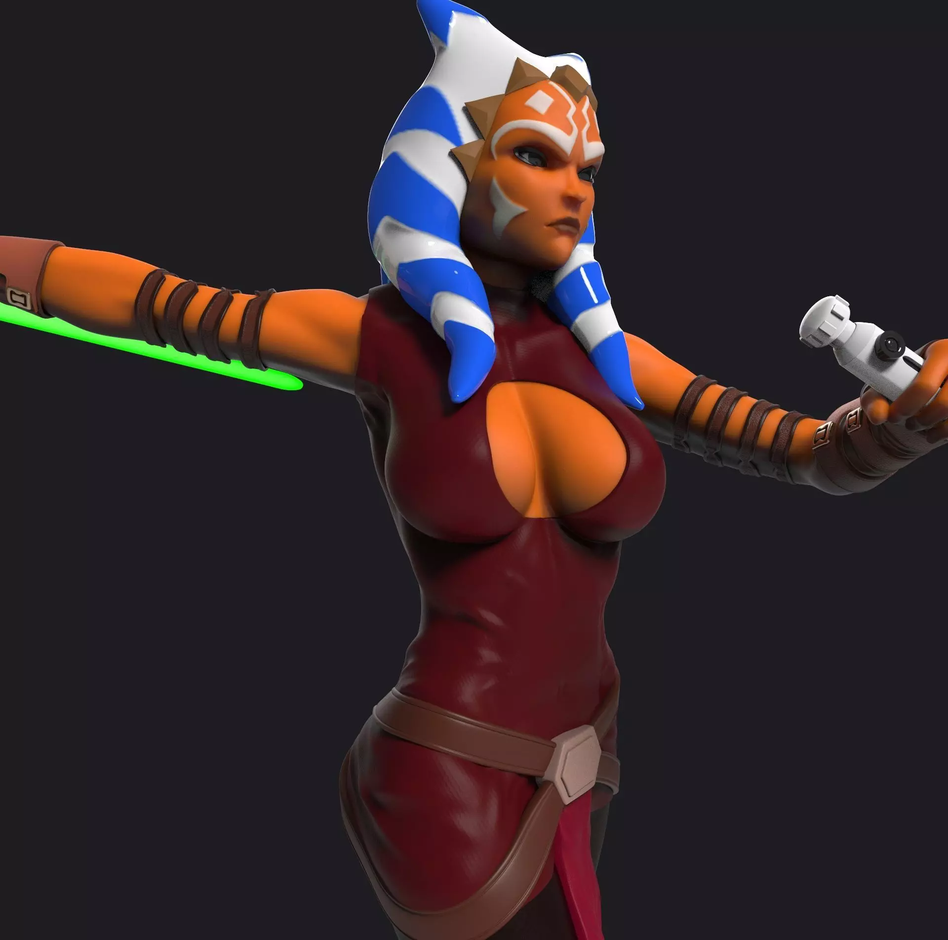 Ahsoka Tano Star Wars stl 3dp printing collectibles SFW NSFW 3D print model
