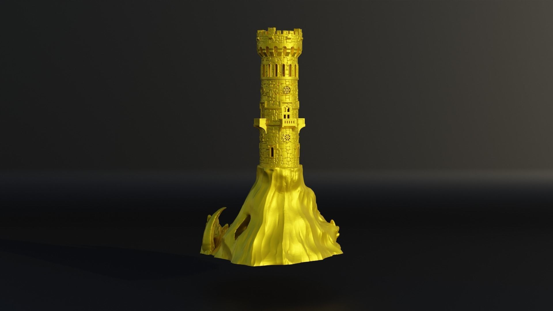 Skull Death Head DND Dice Tower - Epic Dice Tower 3D print model_12