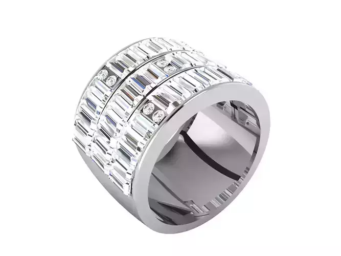 Diamond Ring For Women 3d Print Model