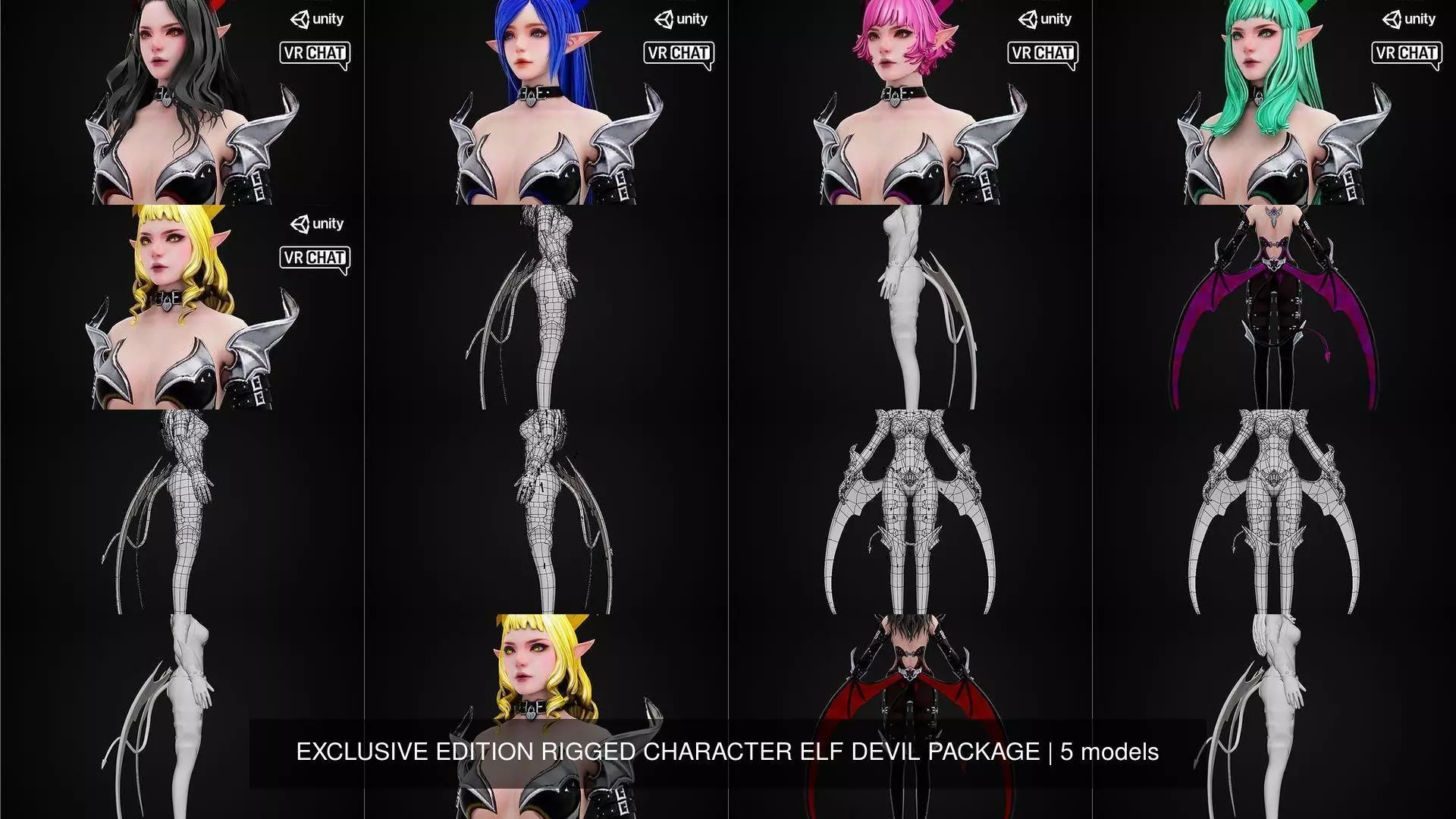 EXCLUSIVE ELF HUNTER EDITION RIGGED CHARACTER ELF DEVIL PACKAGE 3D Model Collection_0