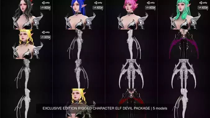 EXCLUSIVE ELF HUNTER EDITION RIGGED CHARACTER ELF DEVIL PACKAGE 3D Model Collection EXCLUSIVE ELF HUNTER EDITION RIGGED CHARACTER ELF DEVIL PACKAGE 3D Model Collection