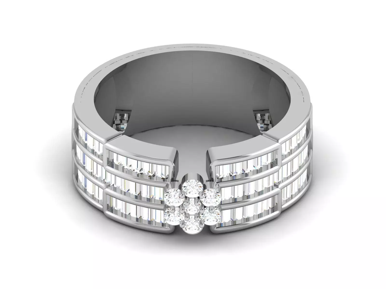 Diamond Ring For Women 3d Print Model 3D print model_0