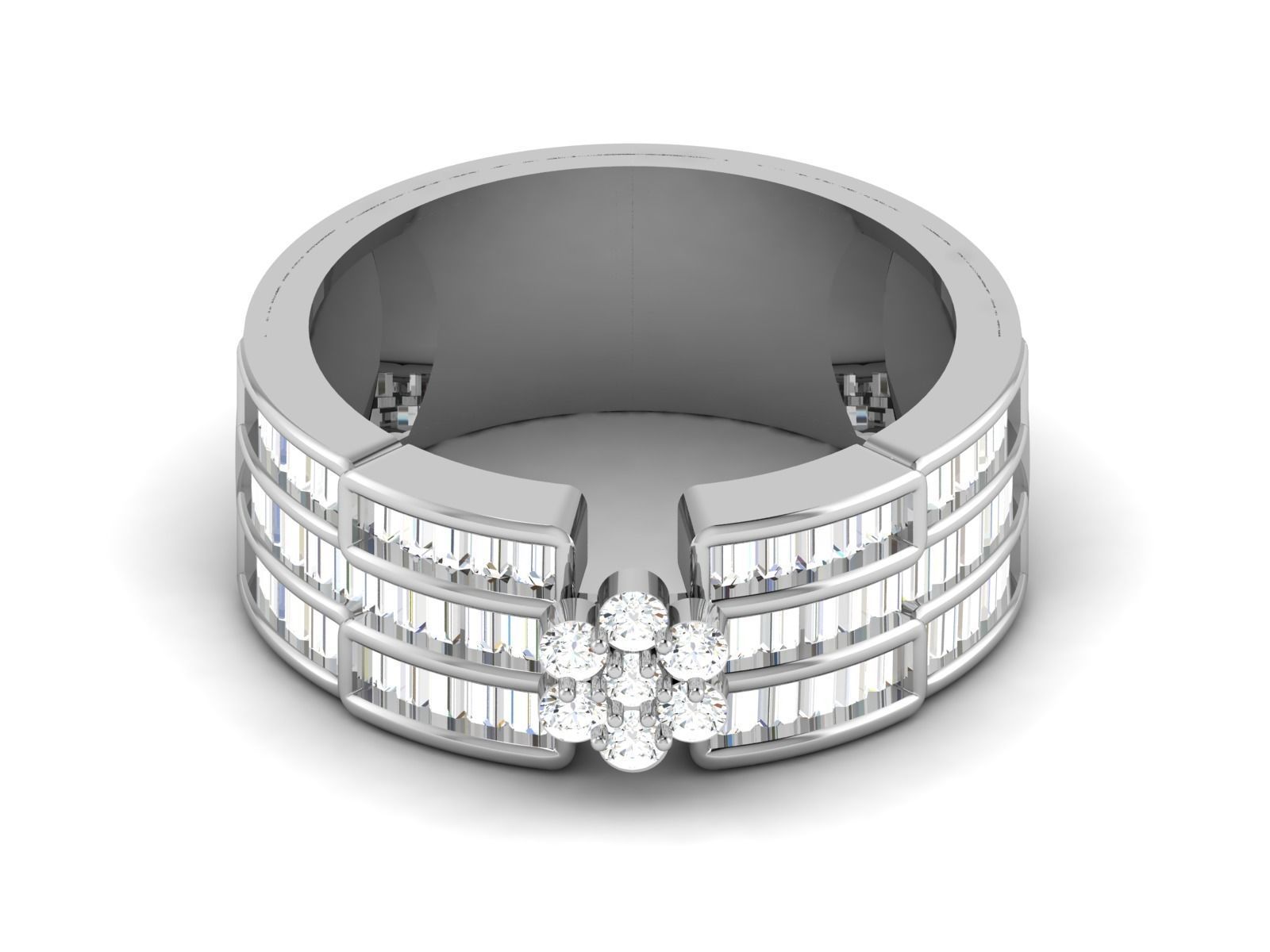 Diamond Ring For Women 3d Print Model 3D print model_1