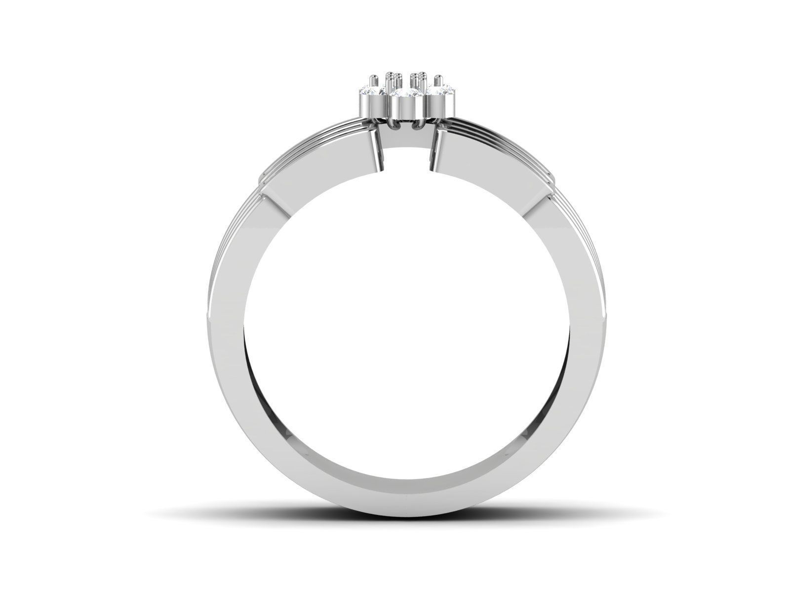 Diamond Ring For Women 3d Print Model 3D print model_4