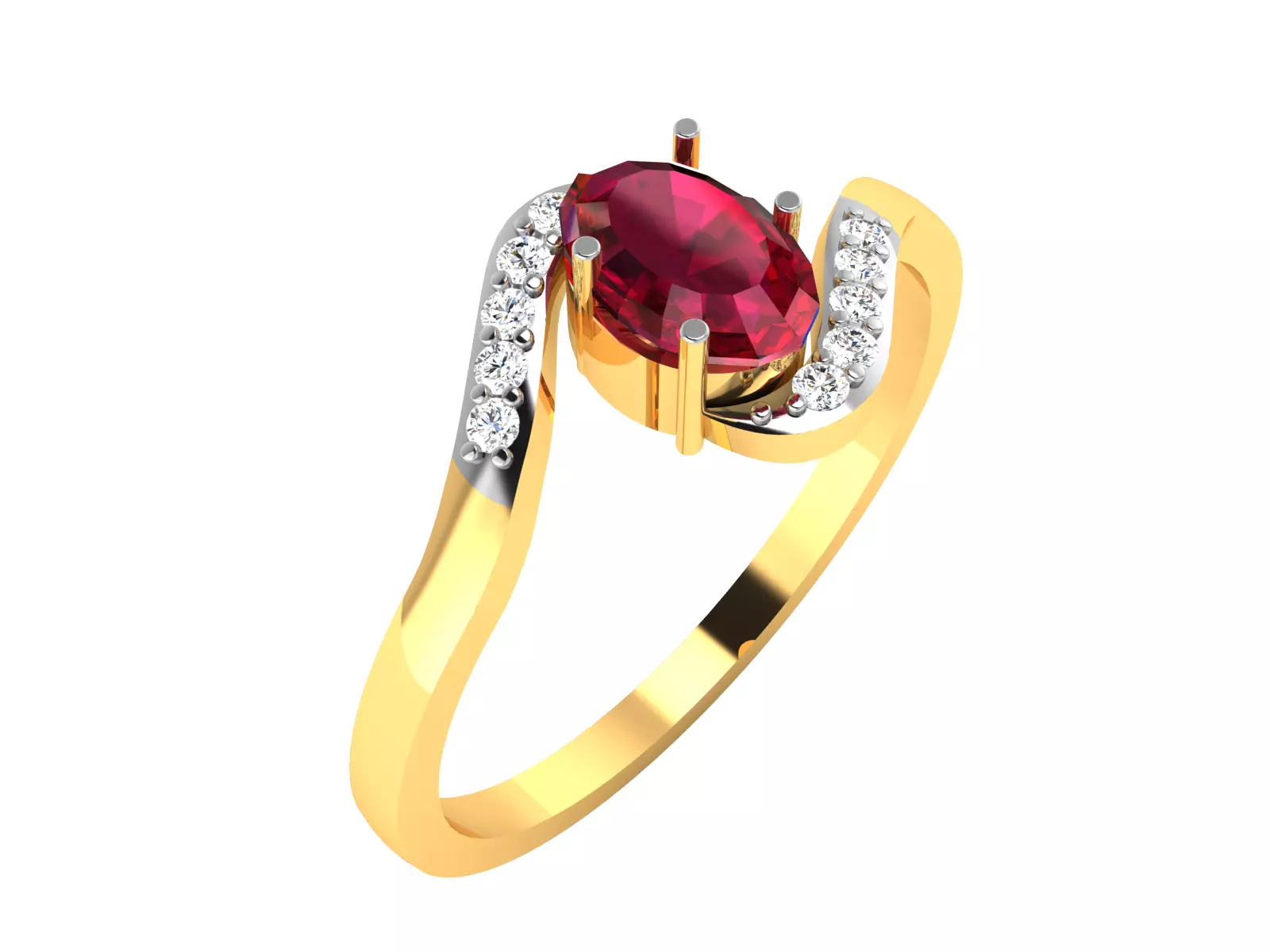 Diamond Ring For Women 3d Print Model 3D print model