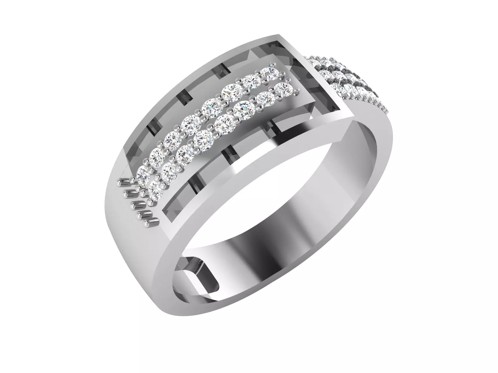 Diamond Ring For Women 3d Print Model 3D print model