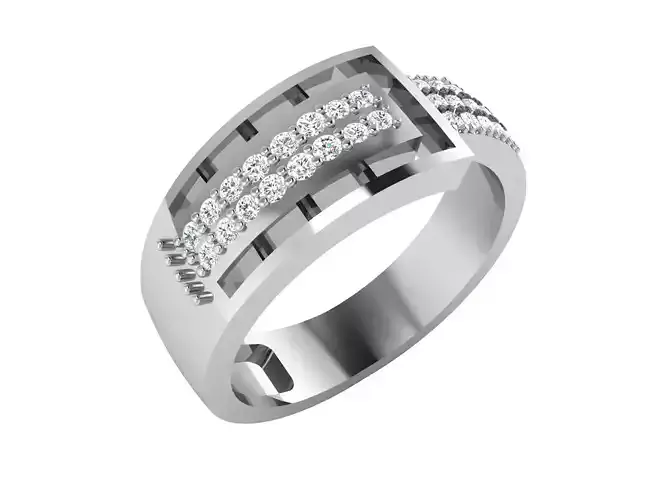 Diamond Ring For Women 3d Print Model
