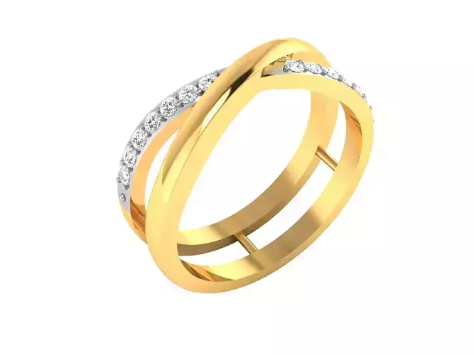 Diamond Ring For Women 3d Print Model