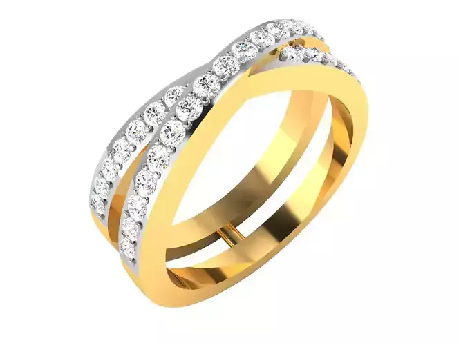 Diamond Ring For Women 3d Print Model