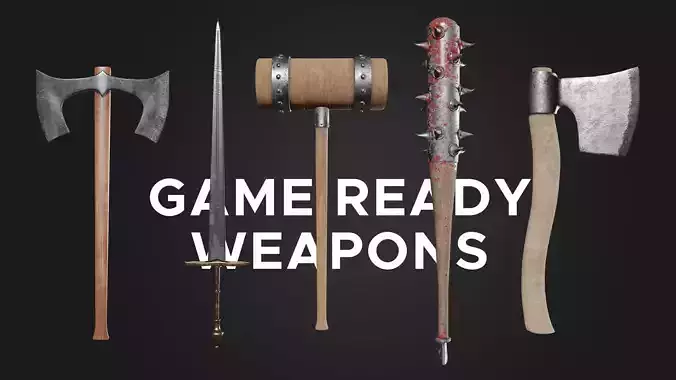 Weapons Game ready 3d models