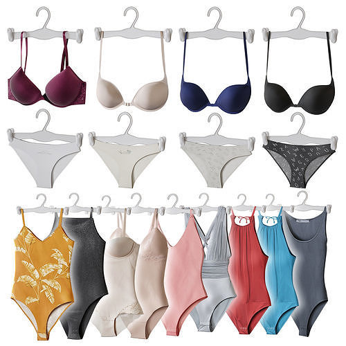womens underwear 3D model