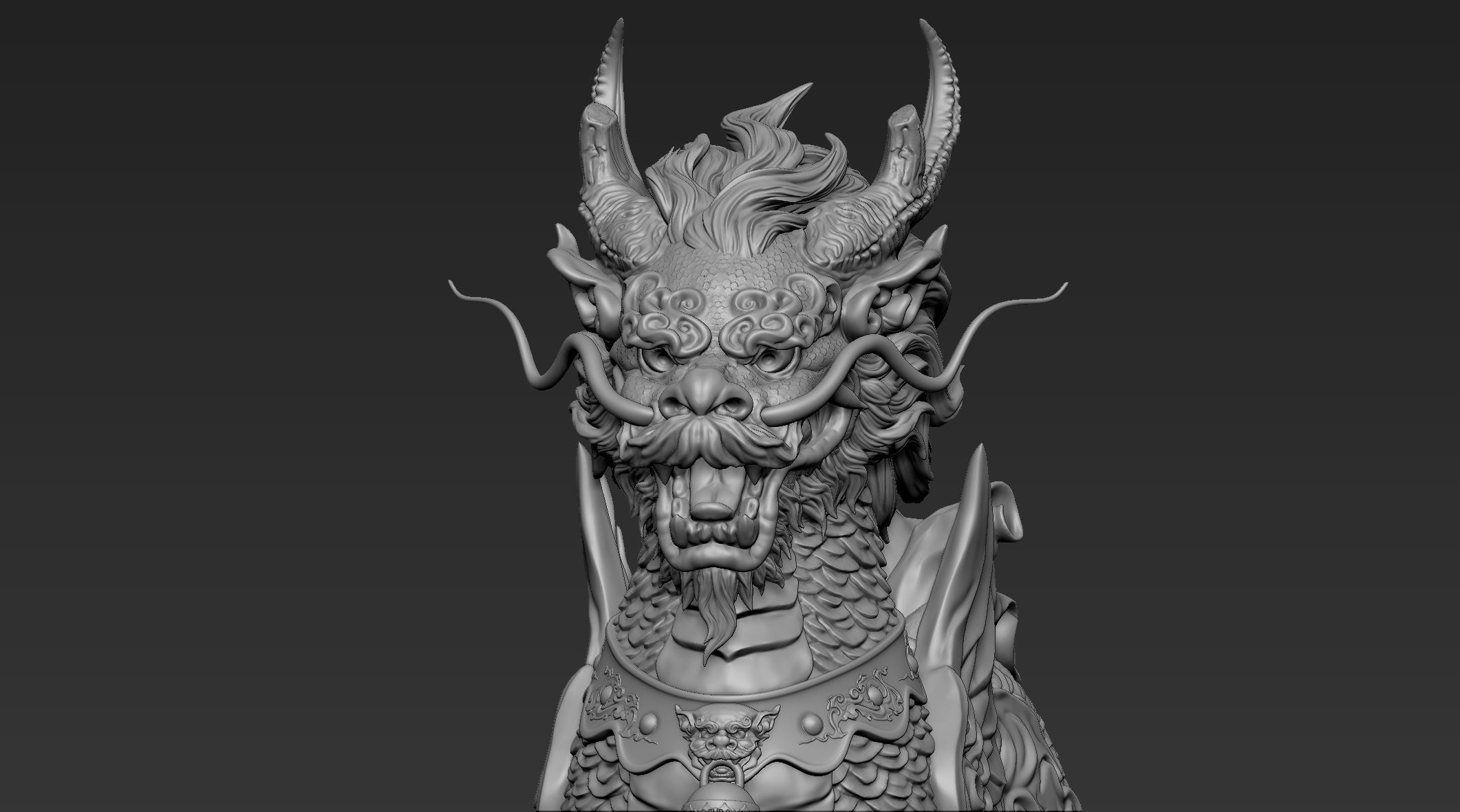 Chinese Mythical Creature Qilin 3D model_1