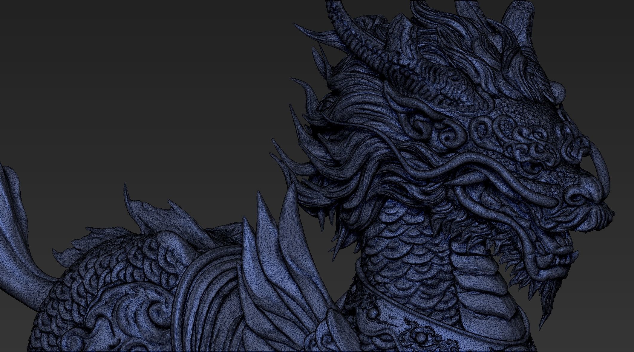 Chinese Mythical Creature Qilin 3D model_21