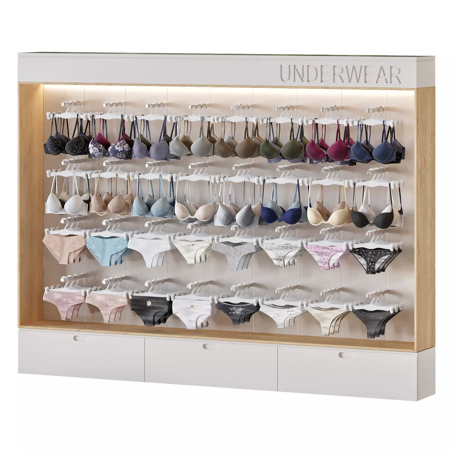 women underwear store 3D model_0