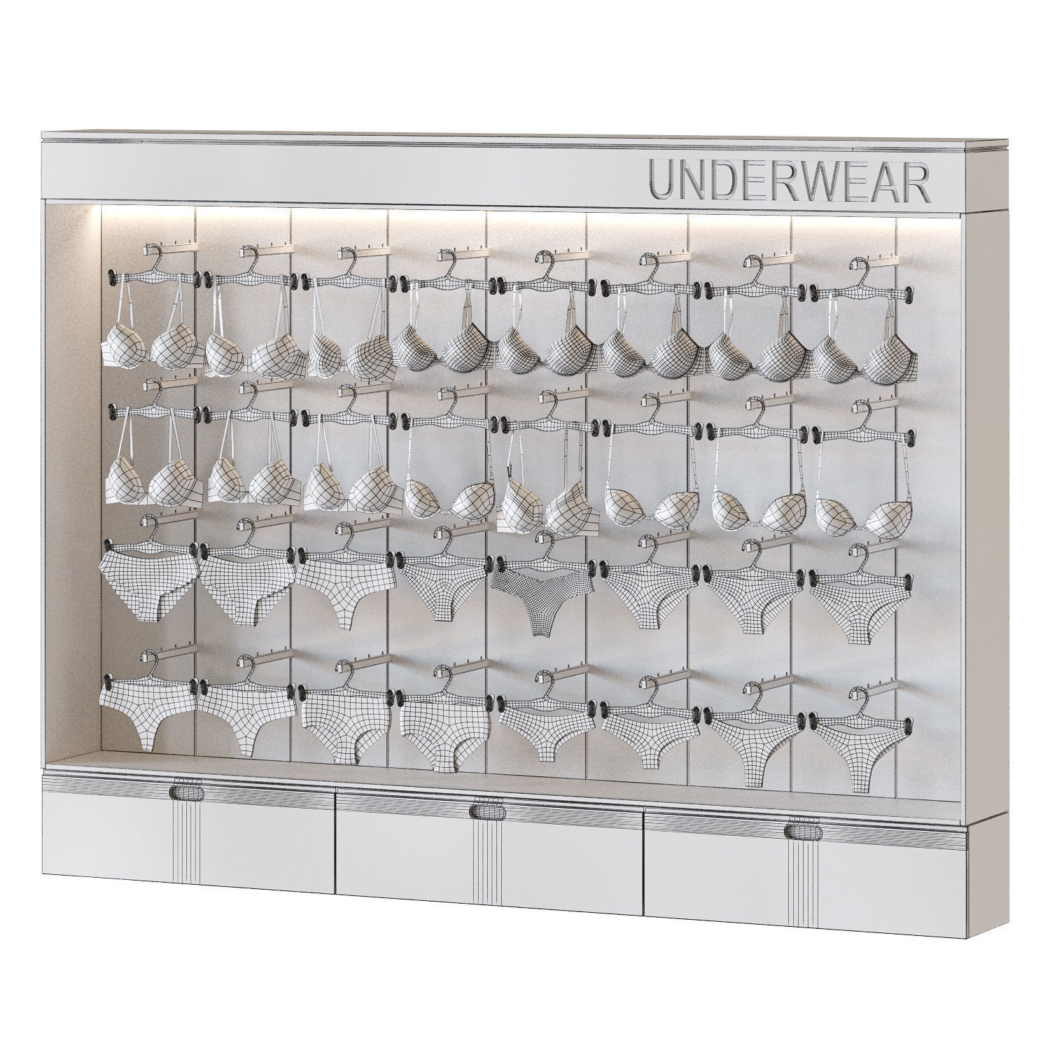 women underwear store 3D model_3
