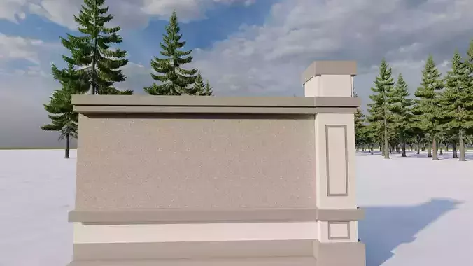 Compound wall structure 3D model