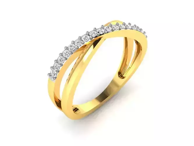 Diamond Ring For Women 3d Print Model
