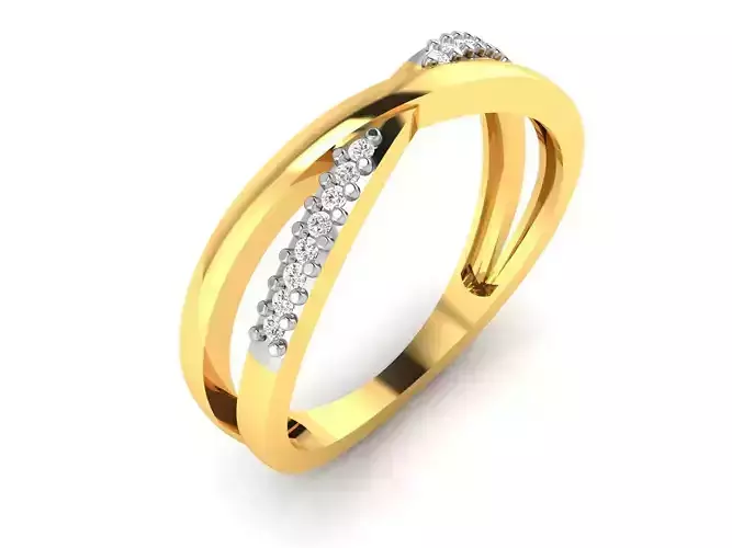 Diamond Ring For Women 3d Print Model