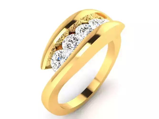 Diamond Ring For Women 3d Print Model