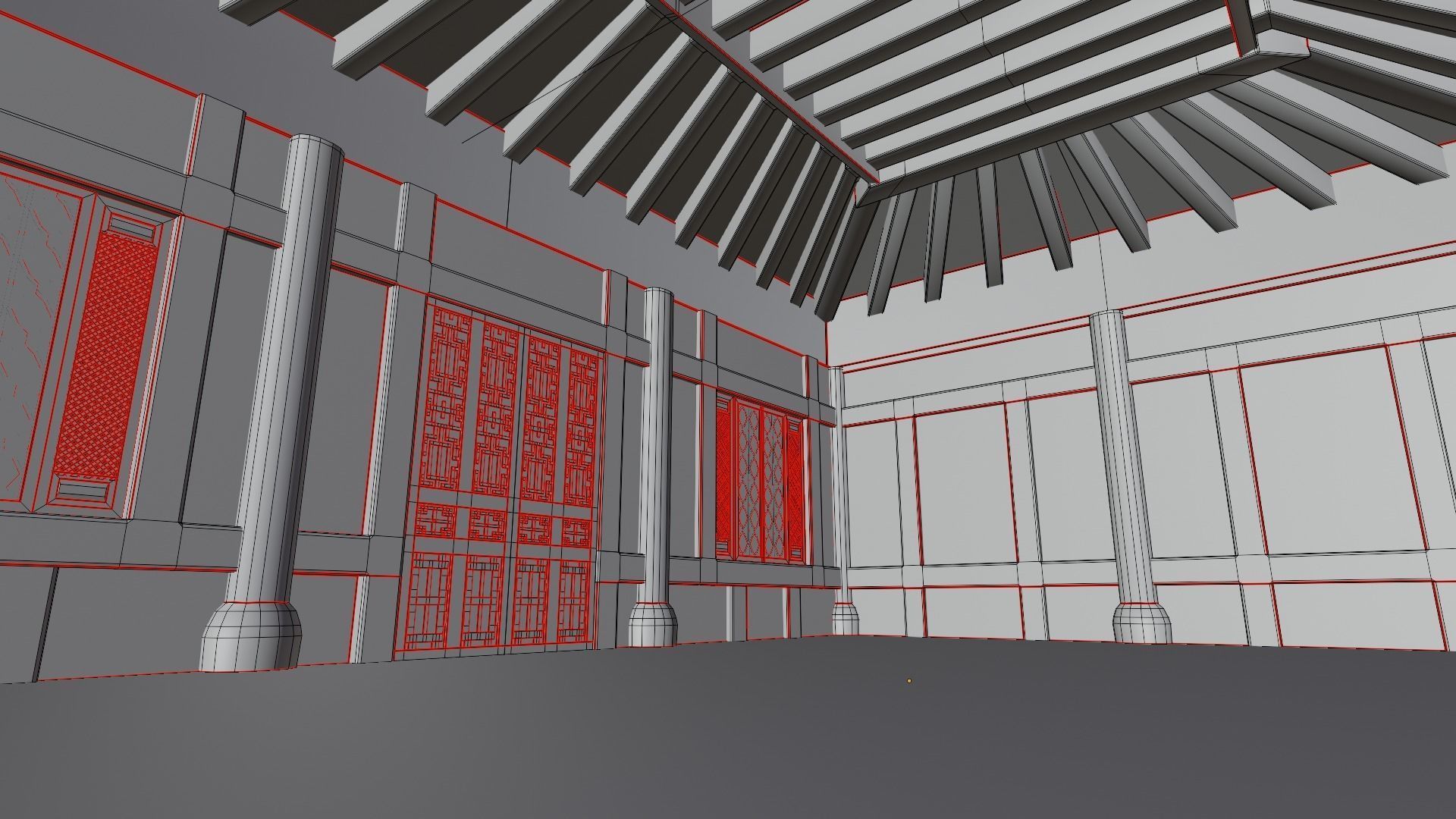 Japanese House 3D model Low-poly 3D model_8