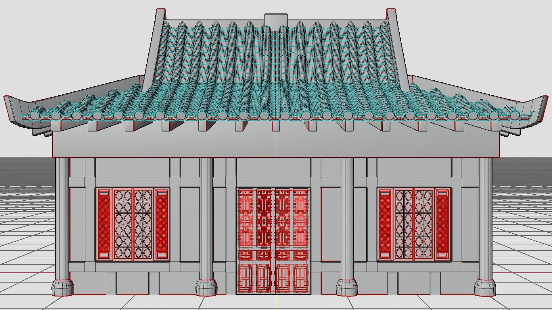 Japanese House 3D model Low-poly 3D model_4