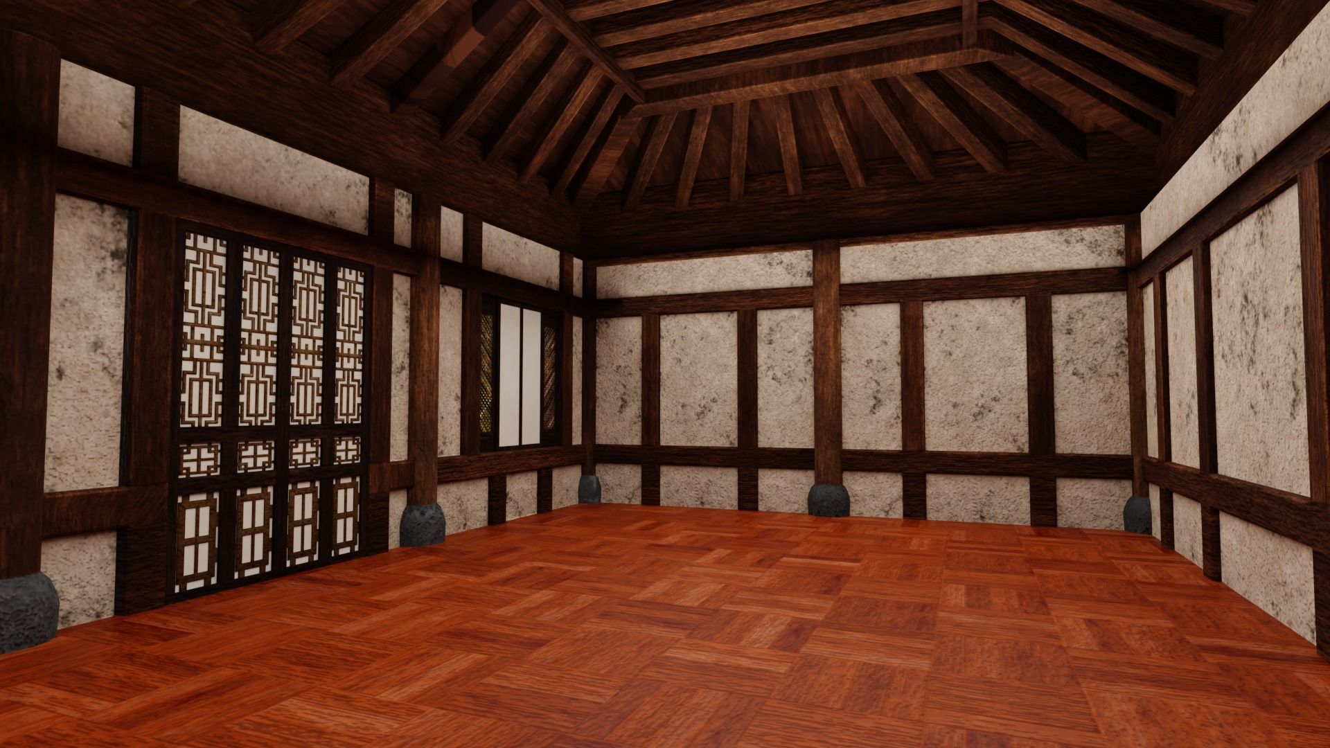 Japanese House 3D model Low-poly 3D model_6