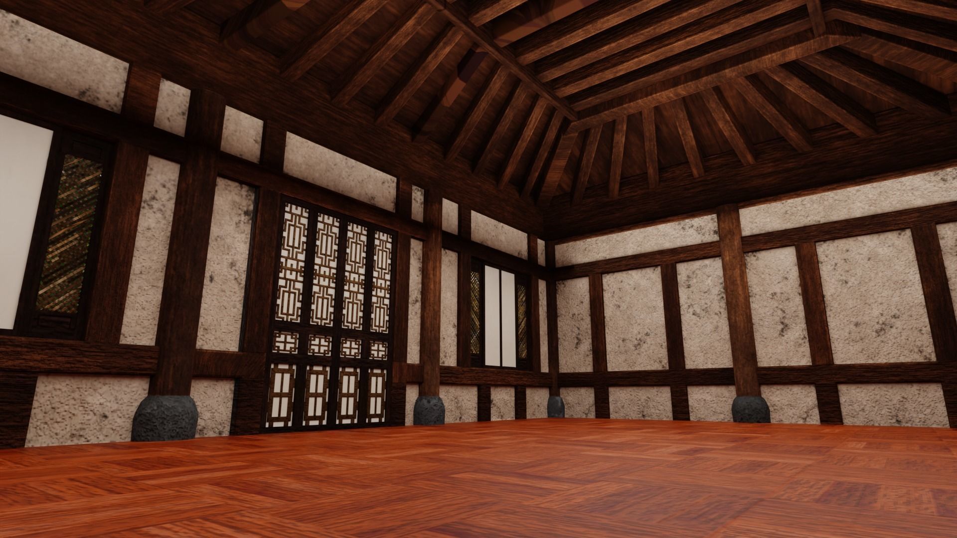 Japanese House 3D model Low-poly 3D model_7