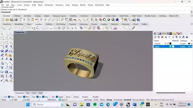 anillo de nombre harold 3D model