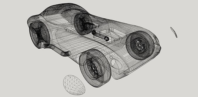 Chevrolet Cheetah 1964 Printable 3D print model 3