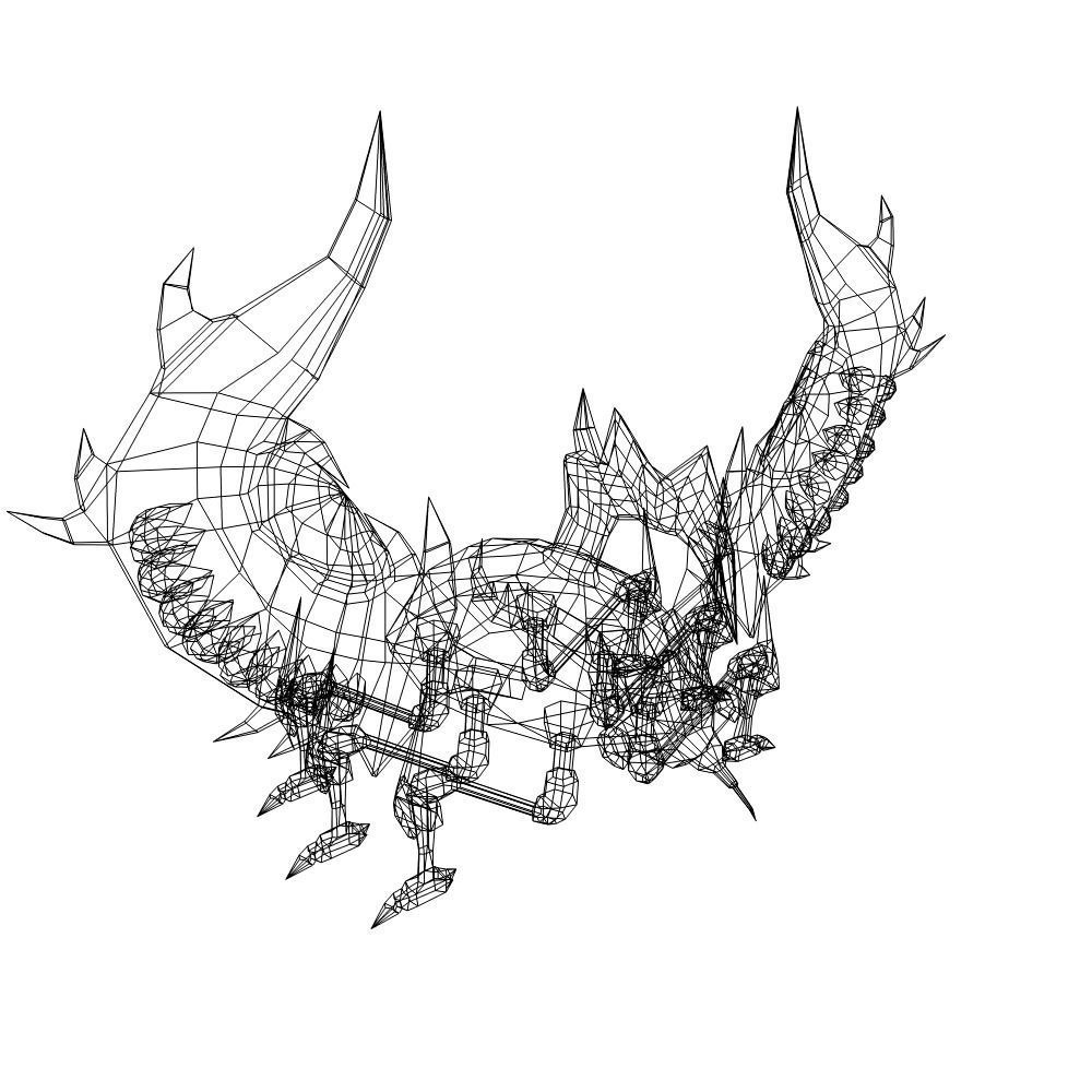 Number 3 Cicada King Low-poly 3D model_3