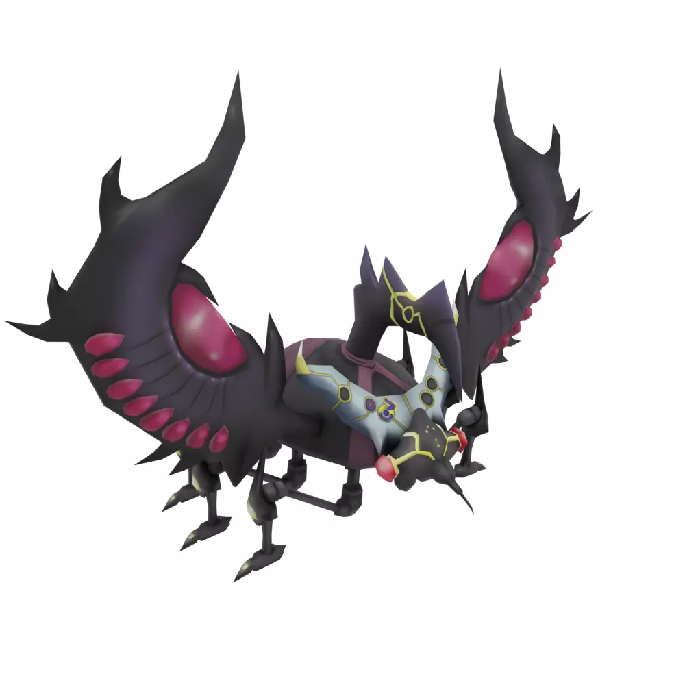 Number 3 Cicada King Low-poly 3D model_0