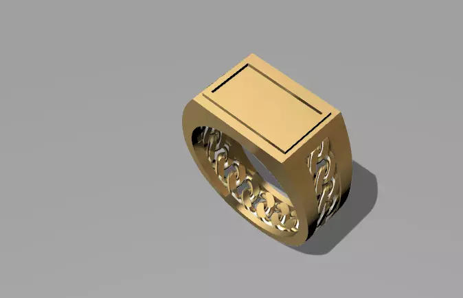 anillo cadena para  colocarle nombre  3D model_0