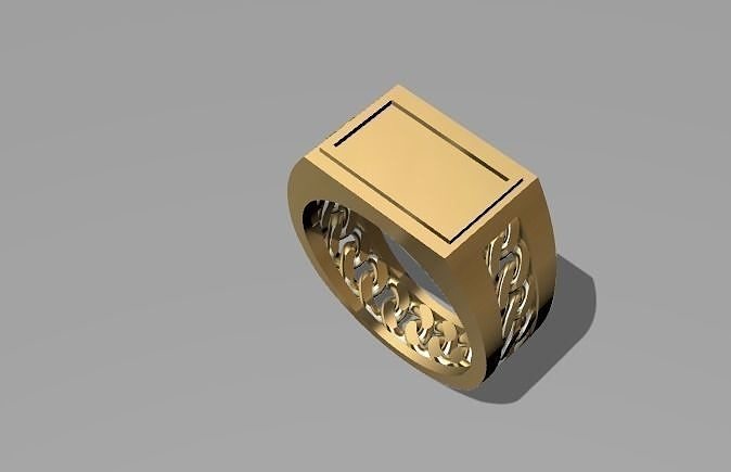 anillo cadena para  colocarle nombre  3D model