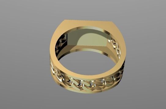 anillo cadena para  colocarle nombre  3D model_4