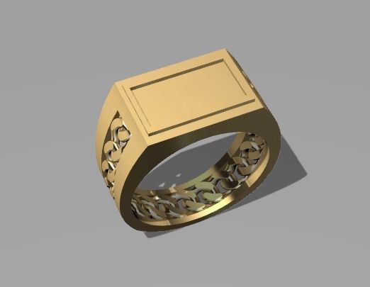 anillo cadena para  colocarle nombre  3D model_5