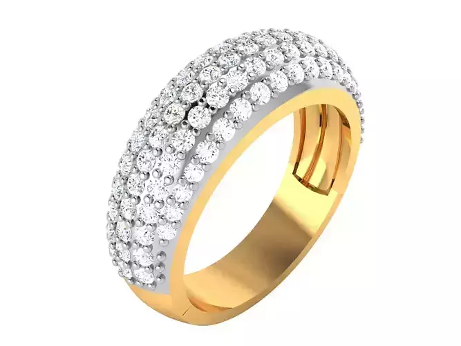 Diamond Ring For Women 3d Print Model