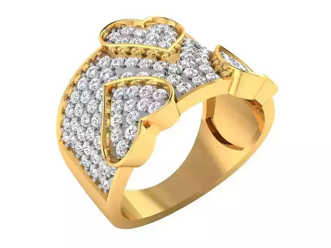 Diamond Ring For Women 3d Print Model