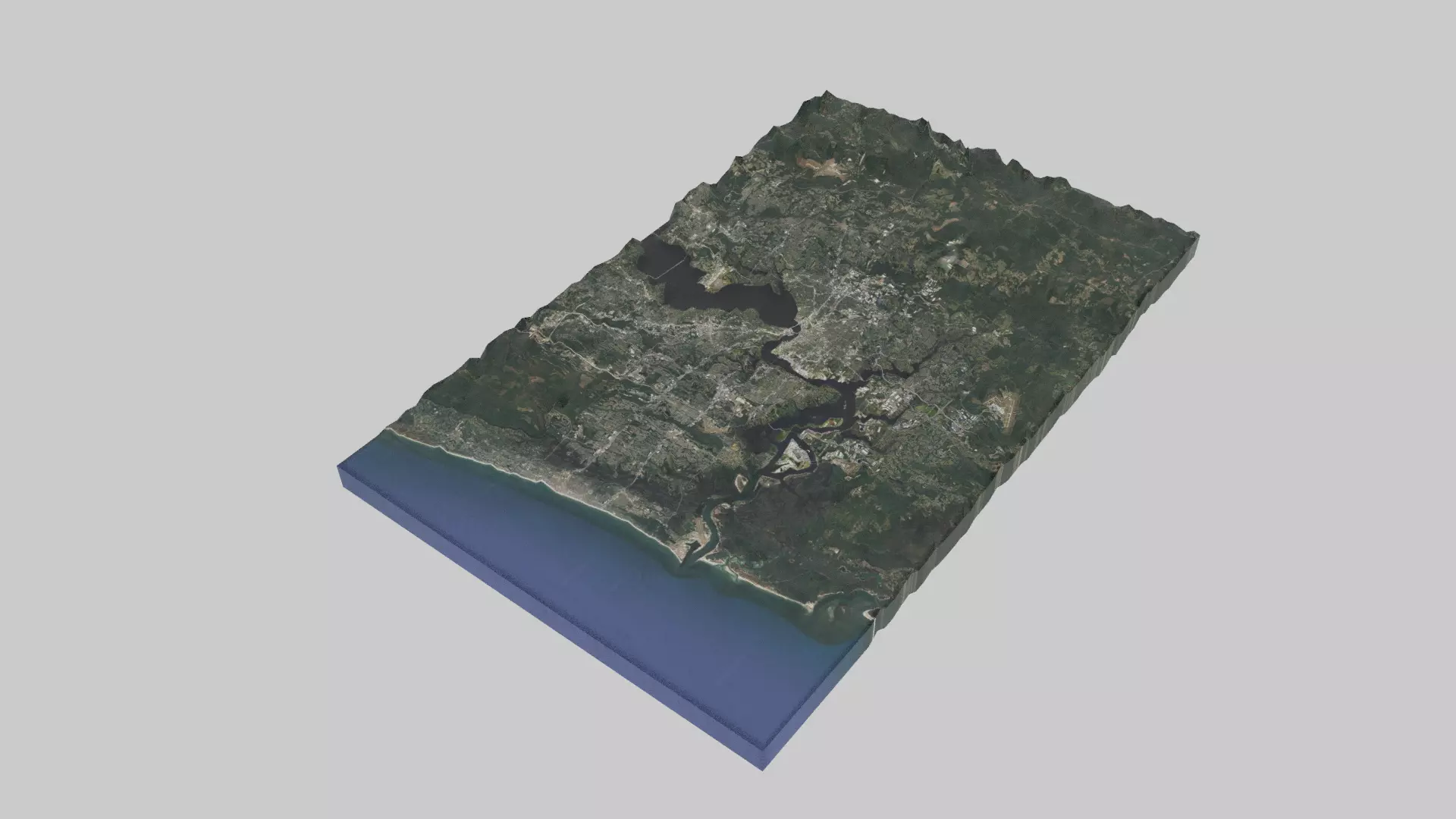 Jacksonville City Low-poly 3D model