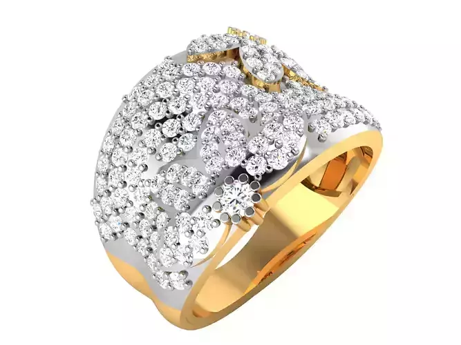 Diamond Ring For Women 3d Print Model
