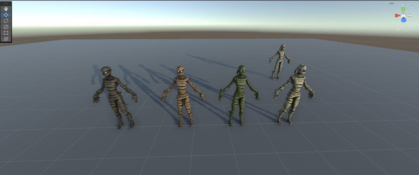 Stylized Mummy Low-poly 3D model_8