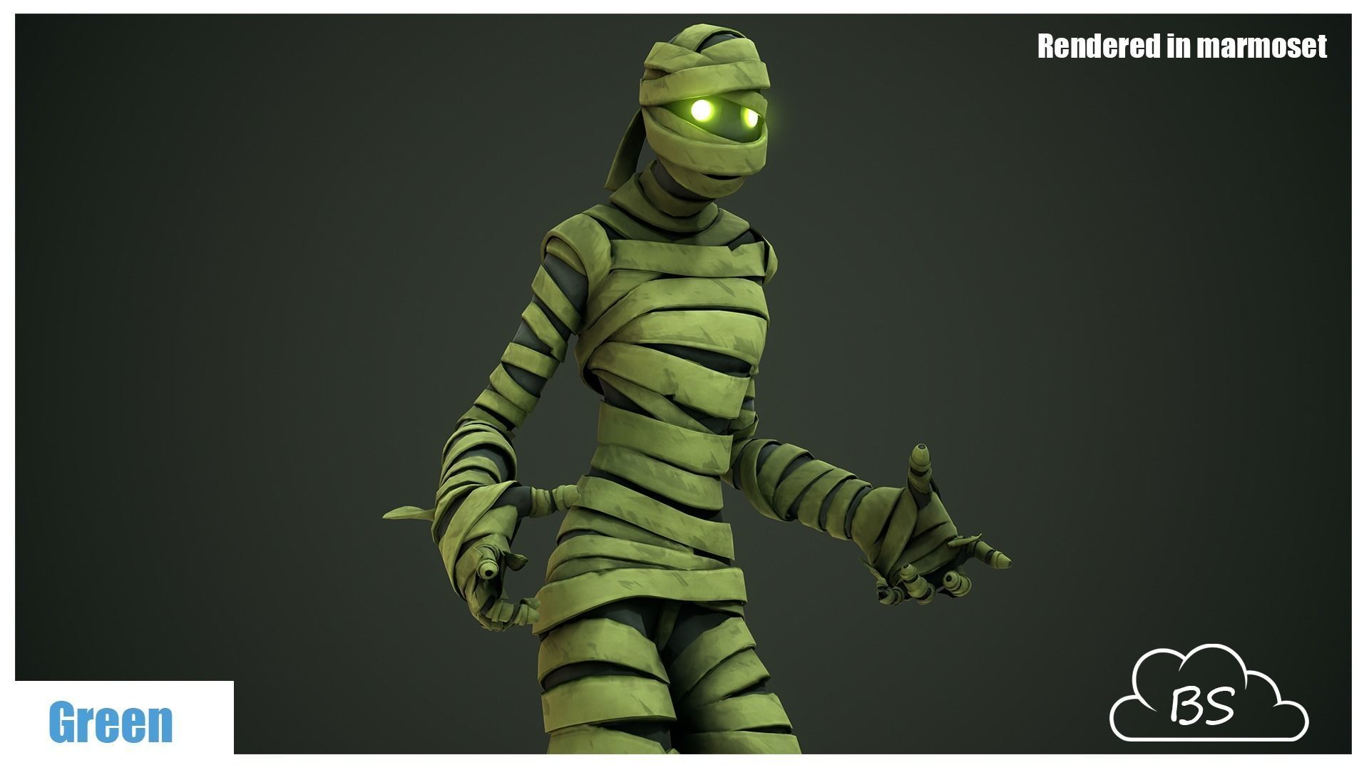 Stylized Mummy Low-poly 3D model_5
