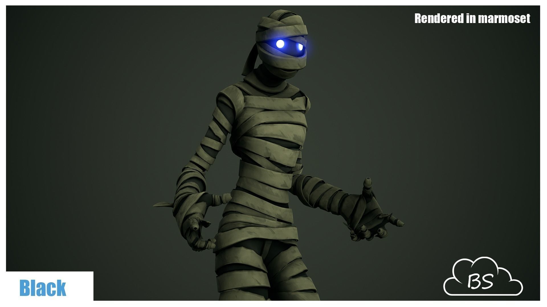 Stylized Mummy Low-poly 3D model_4